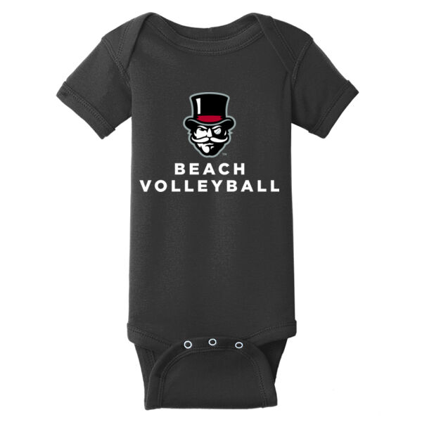 APSU Beach Volleyball  - Infant Short Sleeve Baby Rib Bodysuit Thumbnail