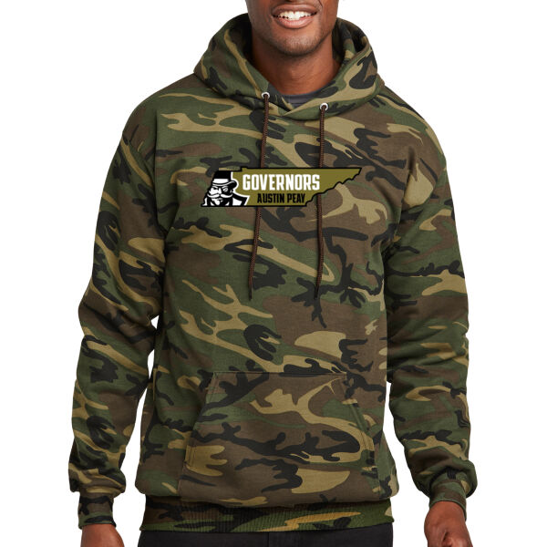 MILITARY- APSU STATE - Core Fleece Camo Pullover Hooded Sweatshirt Thumbnail