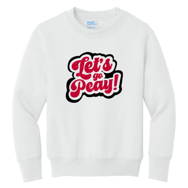 Lets Go Peay  - Youth Core Fleece Crewneck Sweatshirt Thumbnail