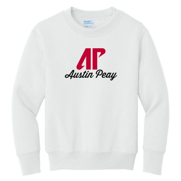 Austin Peay Cursive  - Youth Core Fleece Crewneck Sweatshirt Thumbnail