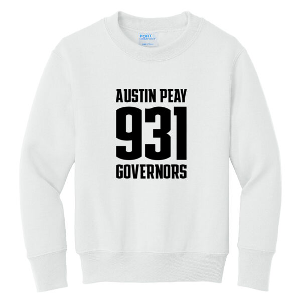 931 Stacked  - Youth Core Fleece Crewneck Sweatshirt Thumbnail