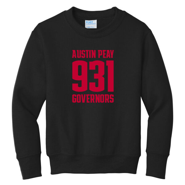 931 Stacked  - Youth Core Fleece Crewneck Sweatshirt Thumbnail