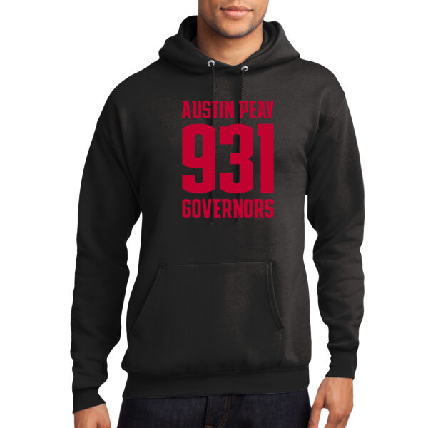 931 Stacked  - Core Fleece Pullover Hooded Sweatshirt Thumbnail