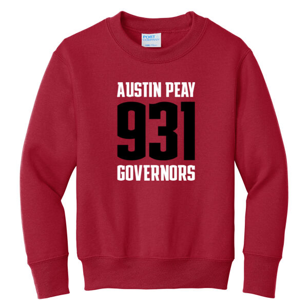 931 Stacked  - Youth Core Fleece Crewneck Sweatshirt Thumbnail