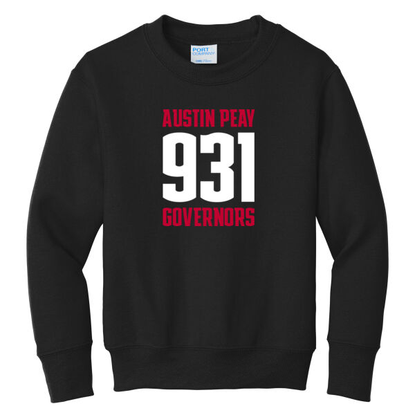 931 Stacked  - Youth Core Fleece Crewneck Sweatshirt Thumbnail