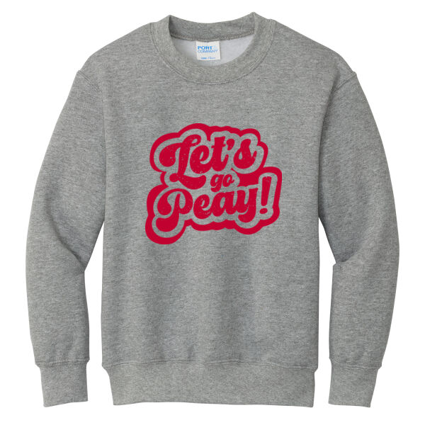 Lets Go Peay  - Youth Core Fleece Crewneck Sweatshirt Thumbnail