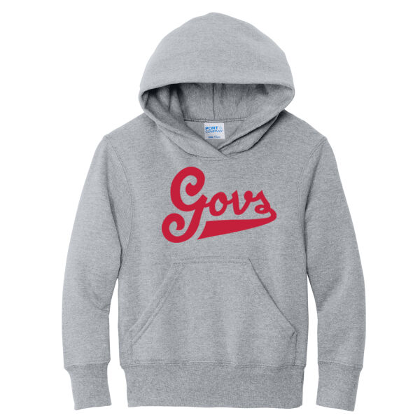 Govs Script  - Youth Core Fleece Pullover Hooded Sweatshirt Thumbnail