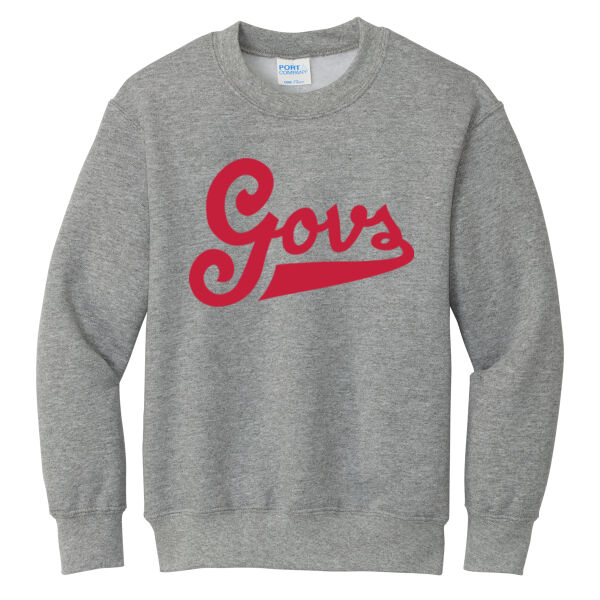 Govs Script  - Youth Core Fleece Crewneck Sweatshirt Thumbnail