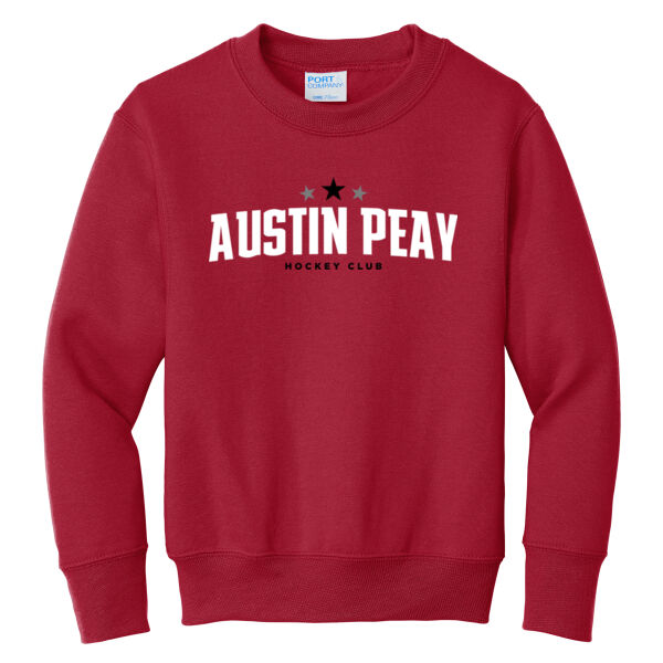 Austin Peay Hockey Club  - Youth Core Fleece Crewneck Sweatshirt Thumbnail