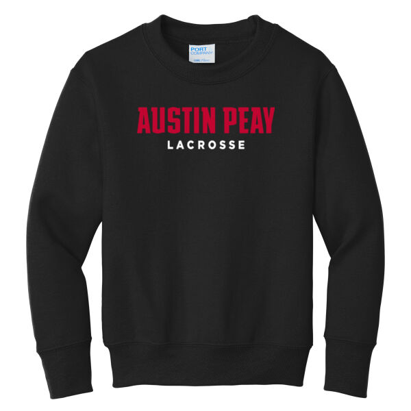 APSU Lacrosse - Youth Core Fleece Crewneck Sweatshirt Thumbnail