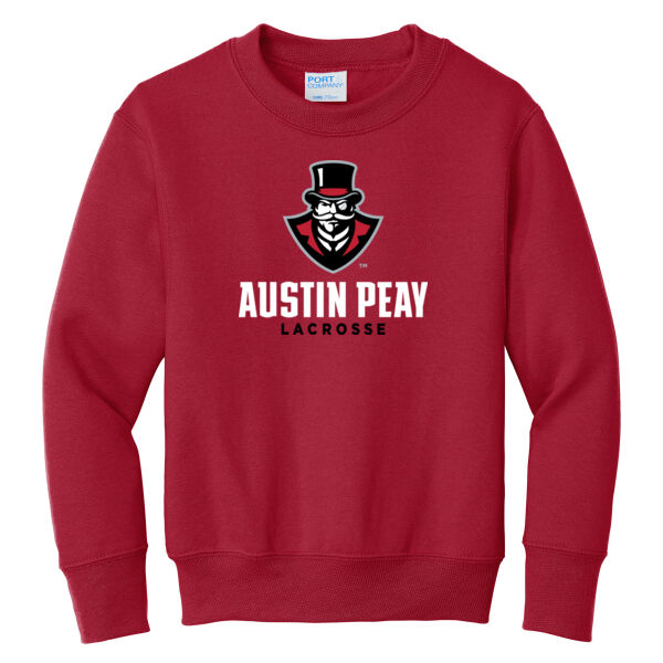 APSU Lacrosse - Youth Core Fleece Crewneck Sweatshirt Thumbnail